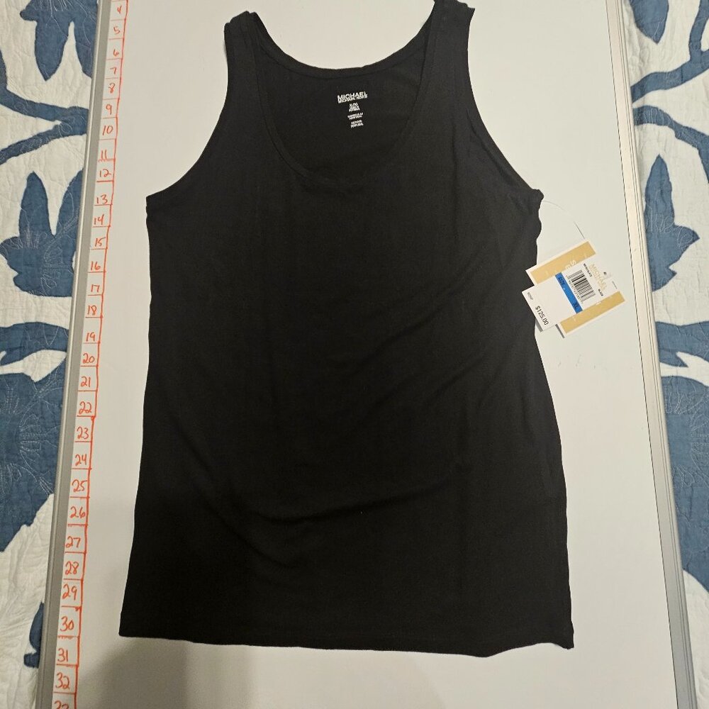 Michael Kors Black Soft Layer Sleeveless Top Size XL